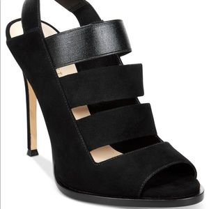 Nine west hallan suede black heels size 10